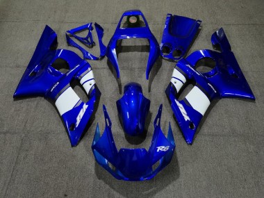 1998-2002 Blue White Design Yamaha R6 Motorcycle Fairing