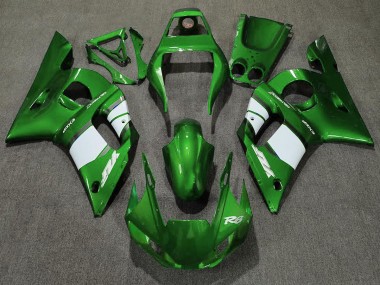 1998-2002 Deep Green & White Yamaha R6 Motorcycle Fairing