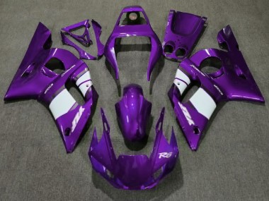 1998-2002 Deep Purple & White Yamaha R6 Motorcycle Fairing