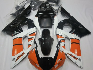 1998-2002 Gloss Orange and Black Yamaha R6 Motorcycle Fairing