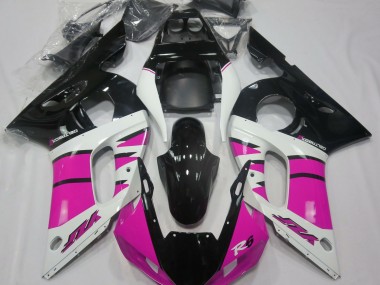 1998-2002 Gloss Pink and Black Yamaha R6 Motorcycle Fairing