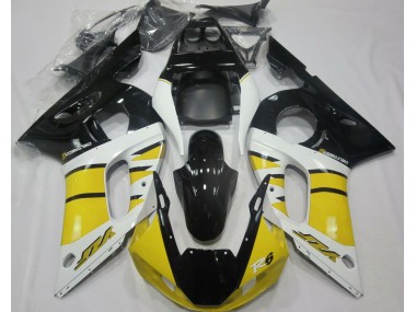 1998-2002 Gloss Yellow and Black Yamaha R6 Motorcycle Fairing