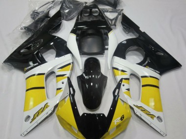 1998-2002 Gloss Yellow and Black Yamaha R6 Motorcycle Fairing