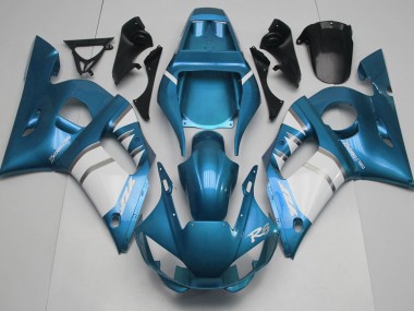 1998-2002 Light Blue & White Yamaha R6 Motorcycle Fairing