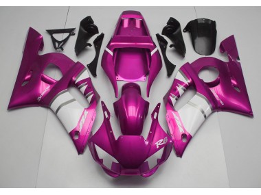 1998-2002 Pink & White Yamaha R6 Motorcycle Fairing