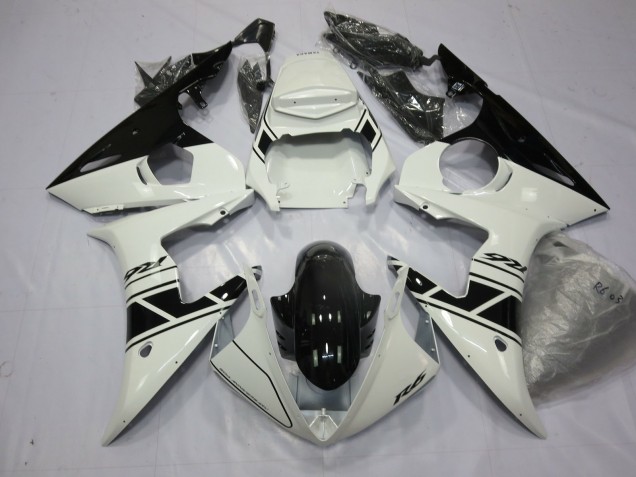 2003-2004 Black and White Yamaha R6 Motorcycle Fairing