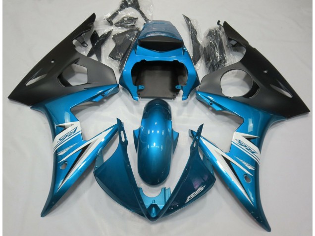 2003-2004 Light Blue & White Yamaha R6 Motorcycle Fairing