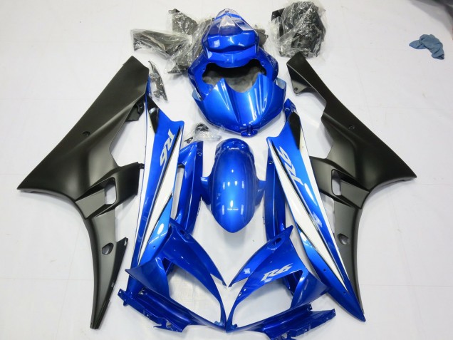 2006-2007 Blue Matte Black Yamaha R6 Motorcycle Fairing