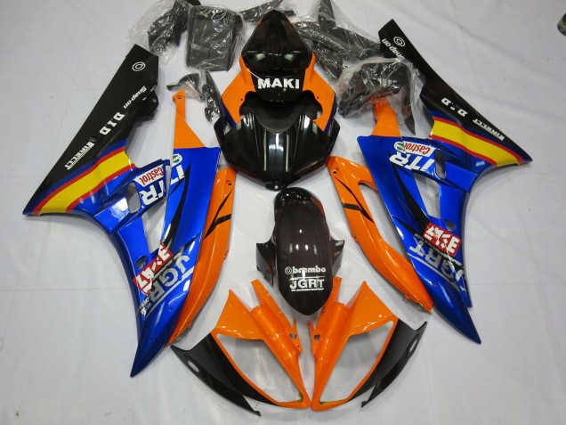 2006-2007 Blue Orange Yamaha R6 Motorcycle Fairing