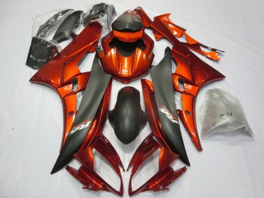 2006-2007 Burnt Orange Yamaha R6 Motorcycle Fairing