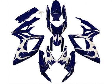 2006-2007 Dark Blue & White Design Suzuki GSXR 600-750 Motorcycle Fairing