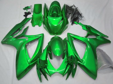 2006-2007 Gloss Green Plain Suzuki GSXR 600-750 Motorcycle Fairing