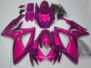 2006-2007 Gloss Pink Plain Suzuki GSXR 600-750 Motorcycle Fairing