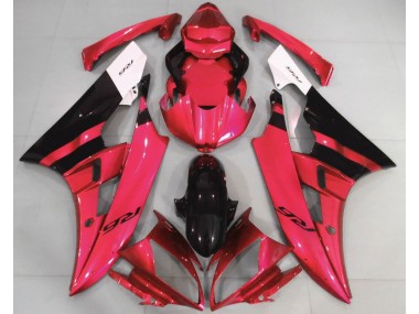 2006-2007 Gloss Red and Black Yamaha R6 Motorcycle Fairing