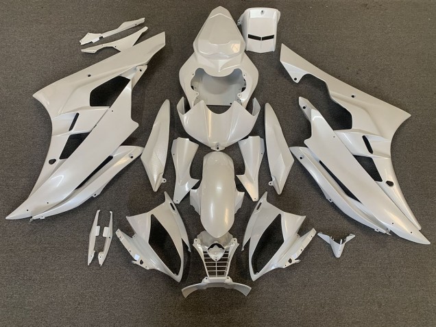 2006-2007 Pearl White Yamaha R6 Motorcycle Fairing