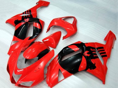 2007-2008 Red Skull Kawasaki ZX6R Motorcycle Fairing