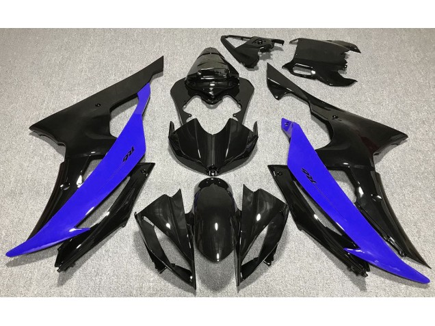 2008-2016 Gloss Black & Blue Yamaha R6 Motorcycle Fairing