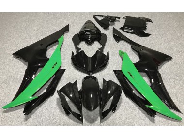 2008-2016 Gloss Black & Green Yamaha R6 Motorcycle Fairing