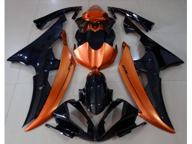 2008-2016 Gloss Black & Light Orange Yamaha R6 Motorcycle Fairing