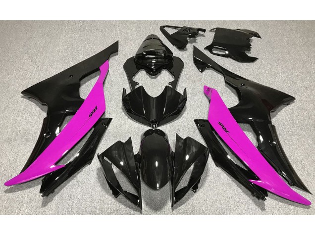 2008-2016 Gloss Black & Pink Yamaha R6 Motorcycle Fairing