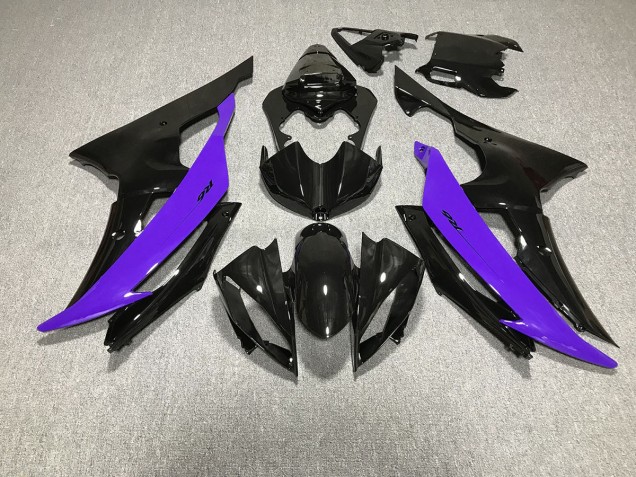 2008-2016 Gloss Black & Purple Yamaha R6 Motorcycle Fairing