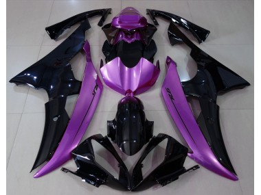 2008-2016 Gloss Black & Rose Purple Yamaha R6 Motorcycle Fairing