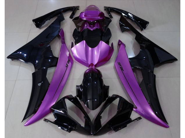 2008-2016 Gloss Black & Rose Purple Yamaha R6 Motorcycle Fairing