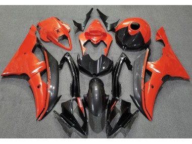 2008-2016 Gloss Orange and Carbon Yamaha R6 Motorcycle Fairing