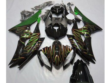 2008-2016 Green Flame Yamaha R6 Motorcycle Fairing