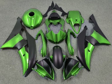 2008-2016 Green and Matte Black Yamaha R6 Motorcycle Fairing