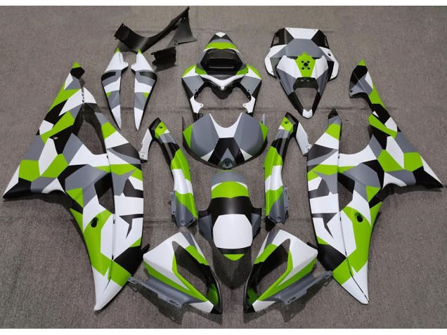 2008-2016 Light Green Camo Plain Yamaha R6 Motorcycle Fairing