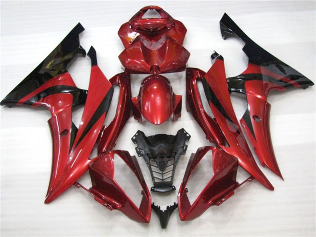 2008-2016 Maroon Black Yamaha R6 Motorcycle Fairing