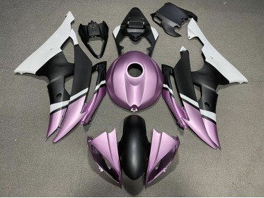 2008-2016 Matte Black and Light Purple Yamaha R6 Motorcycle Fairing