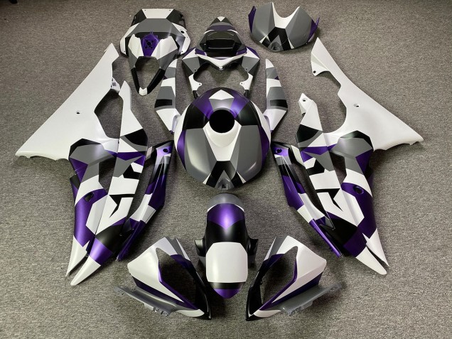 2008-2016 Mystic Purple Snow Camo Yamaha R6 Motorcycle Fairing