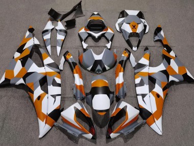 2008-2016 Orange Camo Plain Yamaha R6 Motorcycle Fairing