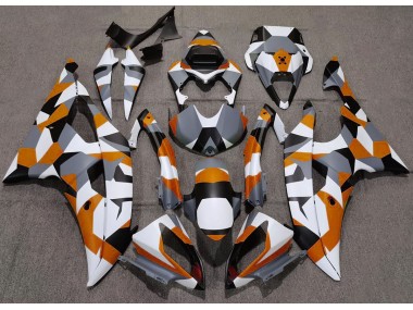 2008-2016 Orange Camo Plain Yamaha R6 Motorcycle Fairing