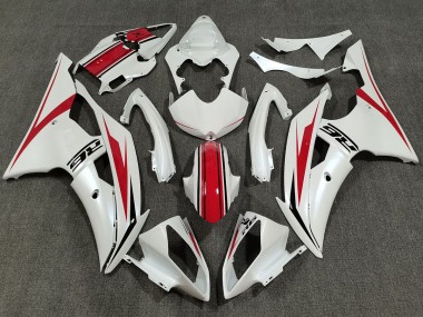 2008-2016 Pearl White & Gloss Red Yamaha R6 Motorcycle Fairing