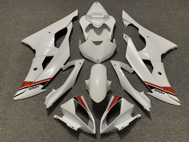 2008-2016 Pearl White Yamaha R6 Motorcycle Fairing