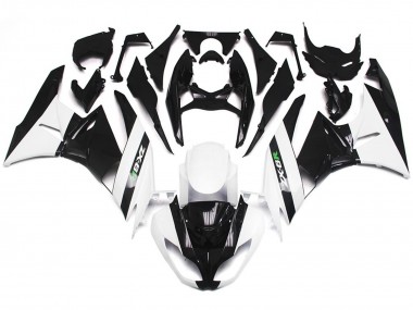 2009-2012 Gloss White and Slick Black Kawasaki ZX6R Motorcycle Fairing