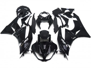 2009-2012 Slick Gloss Black Kawasaki ZX6R Motorcycle Fairing