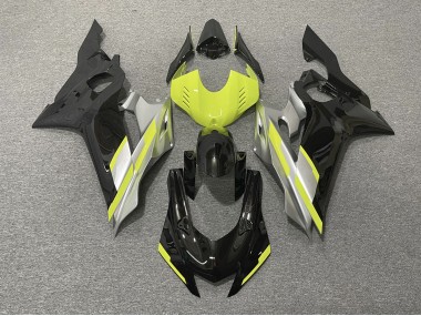 2017-2021 Black with Floro Yellow Yamaha R6 Motorcycle Fairing