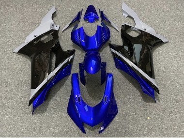 2017-2021 Cement Black and Blue Yamaha R6 Motorcycle Fairing