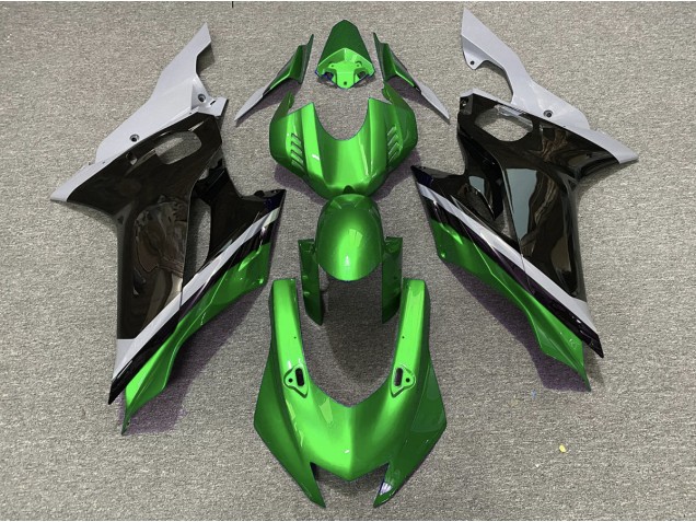 2017-2021 Cement Black and Green Yamaha R6 Motorcycle Fairing