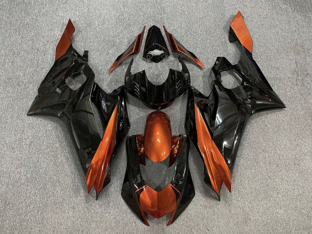 2017-2021 Gloss Black & Burnt Orange Yamaha R6 Motorcycle Fairing