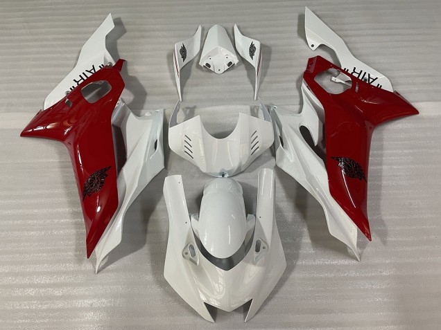 2017-2021 Gloss White and Red J AIR Yamaha R6 Motorcycle Fairing