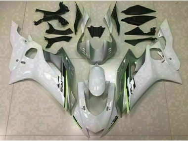 2017-2021 Gloss White and Silver Yamaha R6 Motorcycle Fairing