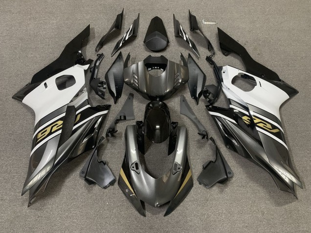 2017-2021 Gunmetal Grey and Gold Yamaha R6 Motorcycle Fairing