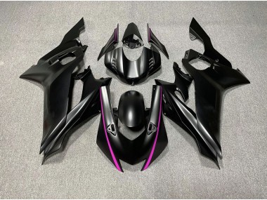 2017-2021 Matte Black & Pink Accents Yamaha R6 Motorcycle Fairing